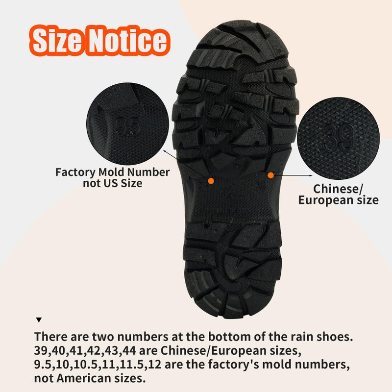 Gets أحذية مطر للرجال مقاومة للماء خفيفة من المطاط أحذية كاحل لجميع أنواع الطقس - Image 3